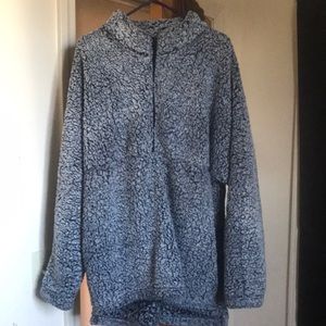 Blue faux fur sweater only worn once